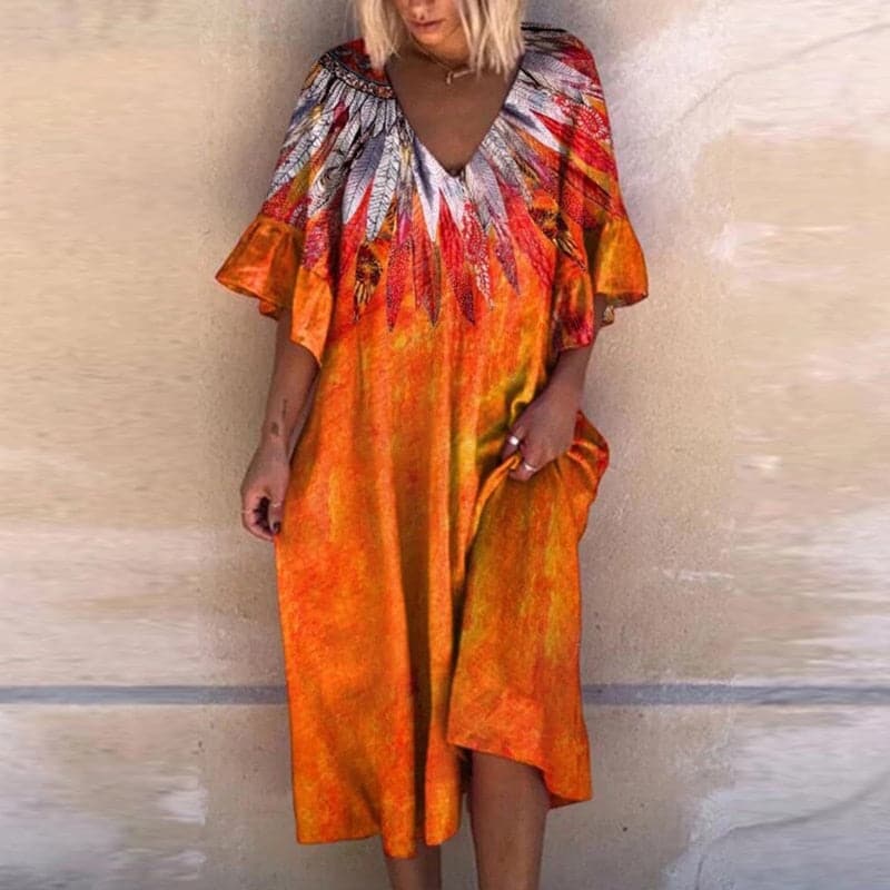Hanya - Elegante Abito Designer con Scollo a V