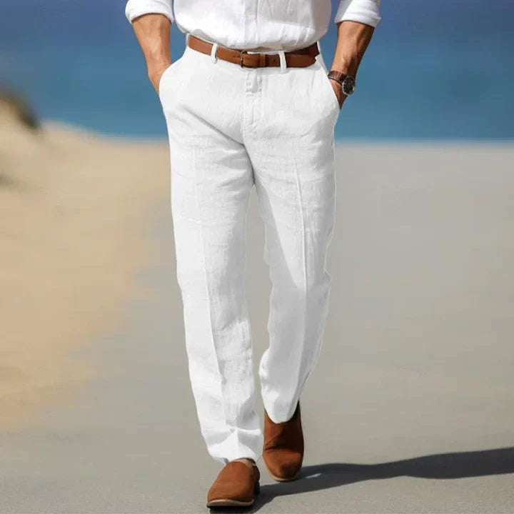 Santi - Pantaloni di Lino Leggeri per Giorni Caldi