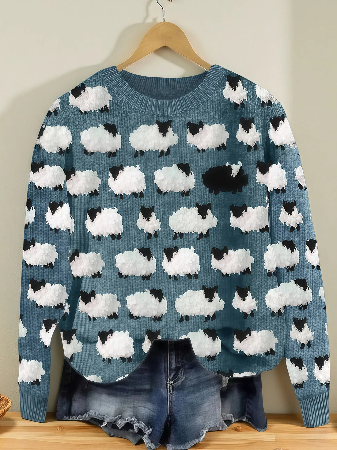 Camila - Comodo Pullover Vintage di Lana di Pecora