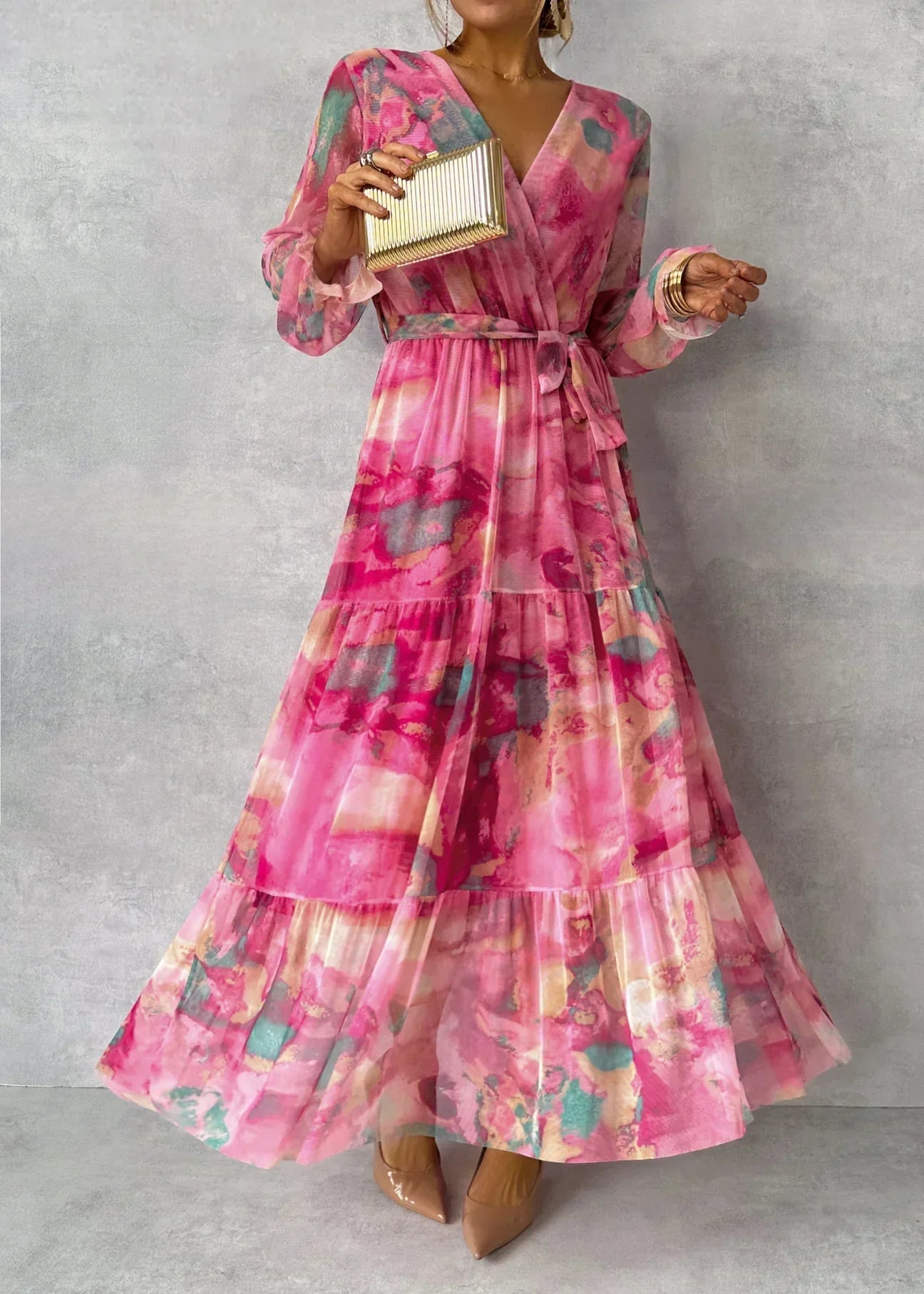 Alora - Abito Femminile a Fiori da Donna Maxi