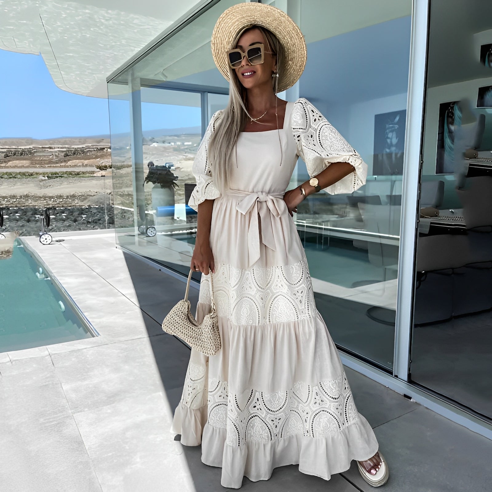 Skyler - Casual, leggero abito di pizzo per donne