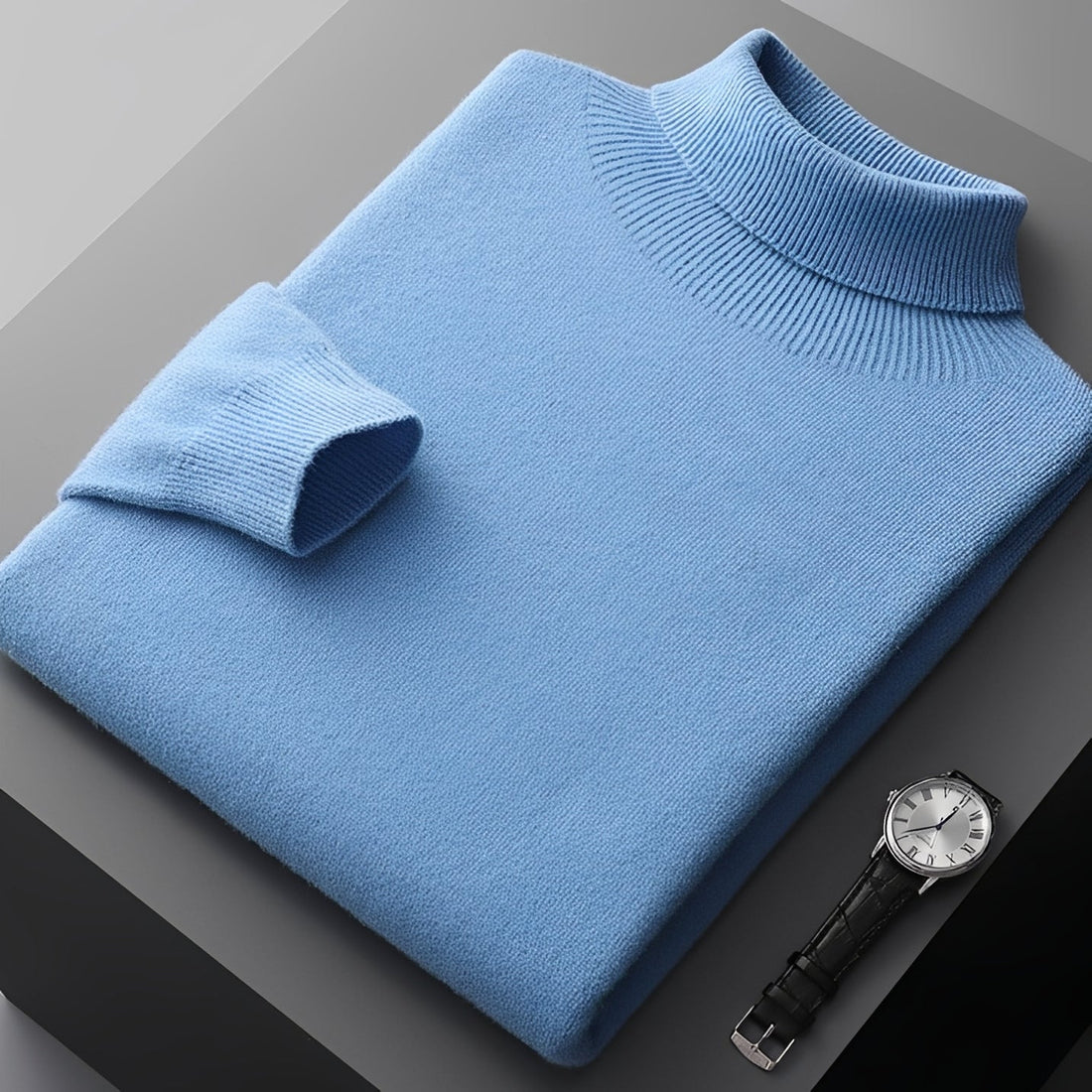 Adrian - Maglione a collo alto casual e ampio per uomo