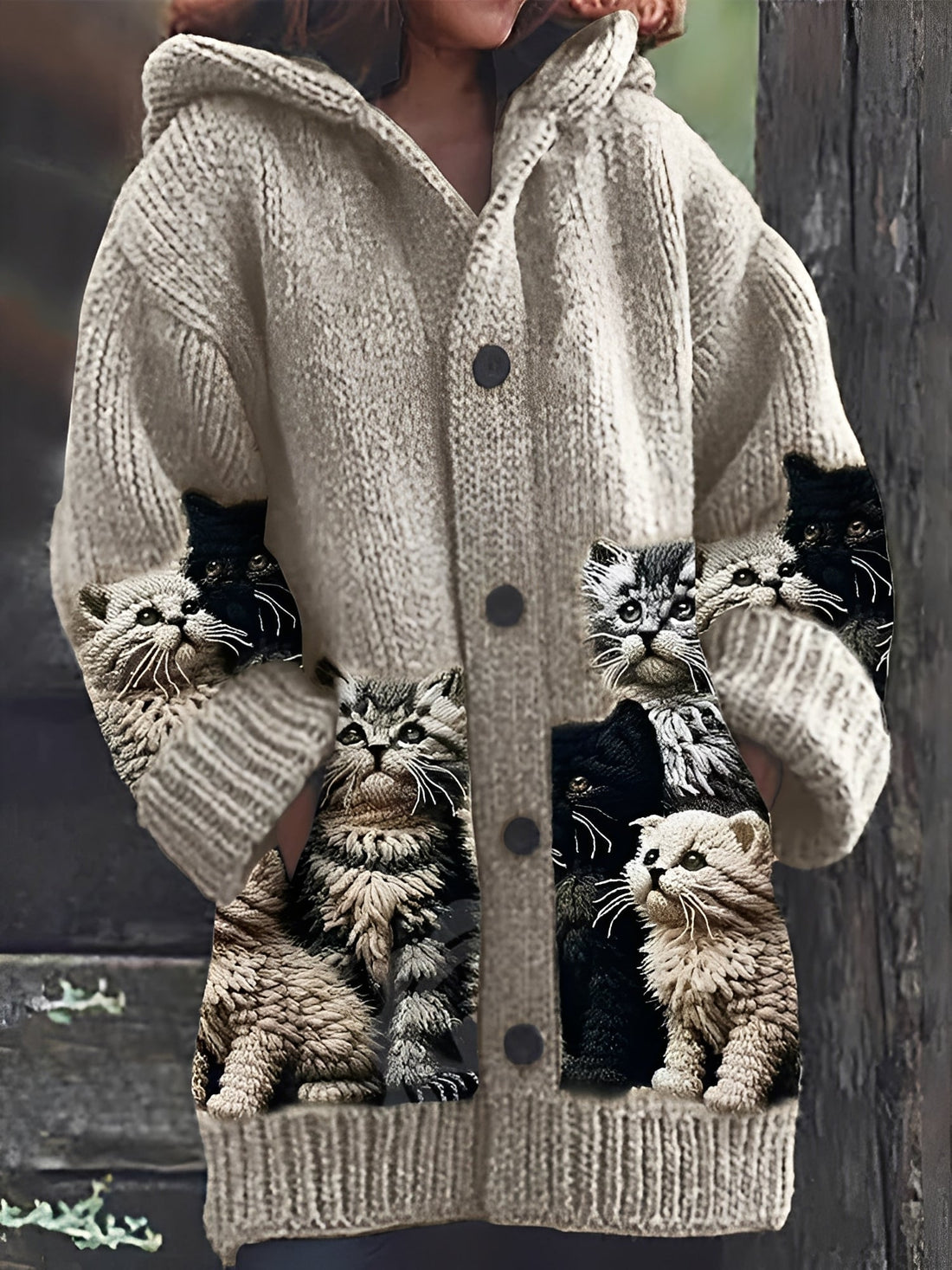 Rexana - Cappotto caldo e casual con stampa per donne