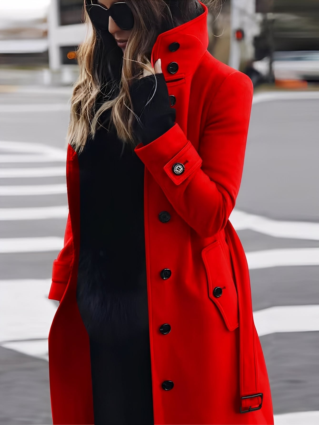 Mikaela - Elegante, stretto cappotto di lana per donne