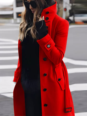 Mikaela - Elegante, stretto cappotto di lana per donne