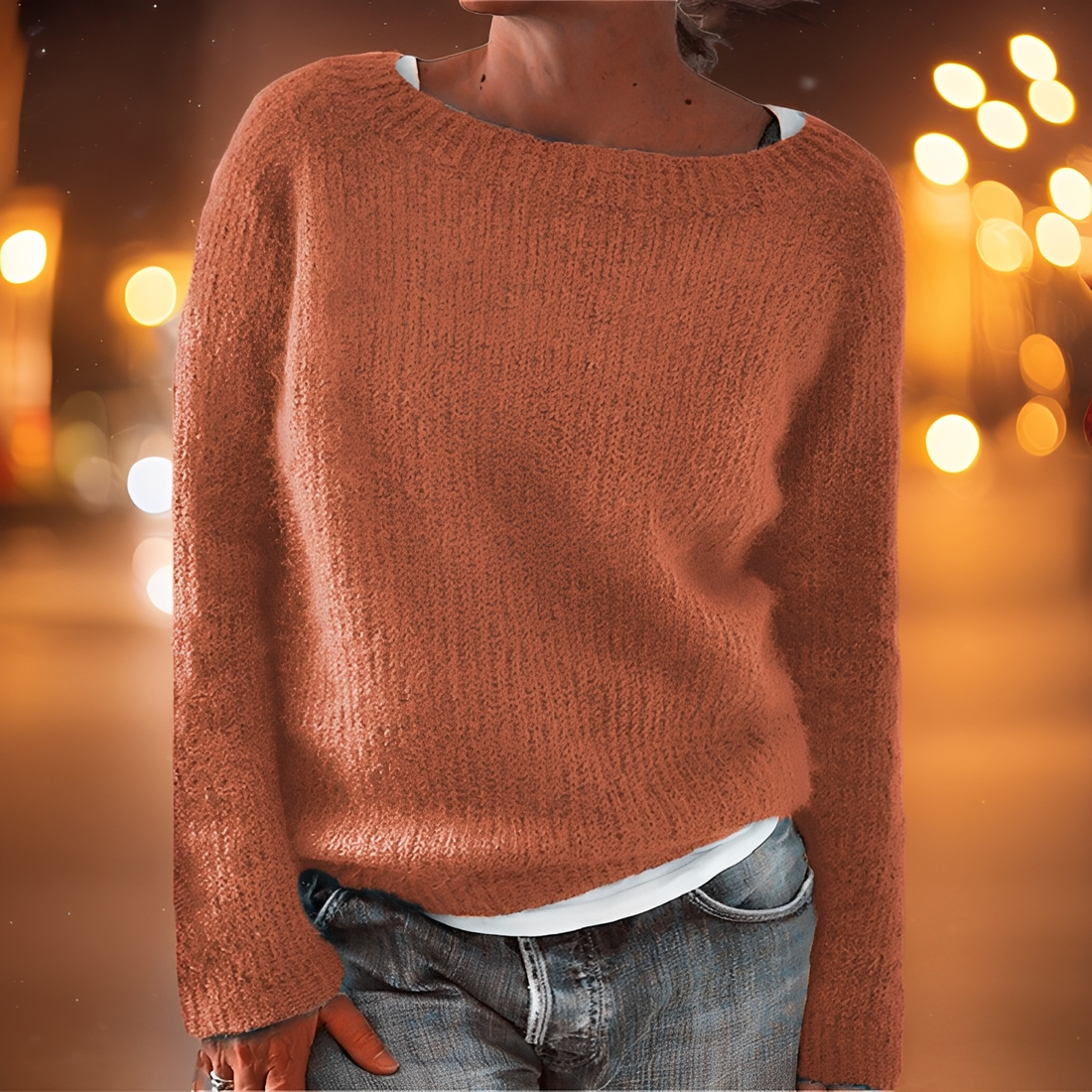 Abeeha - Maglione ampio in abete per donne