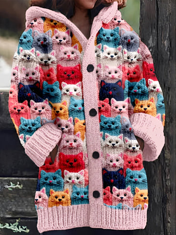 Rexana - Cappotto caldo e casual con stampa per donne