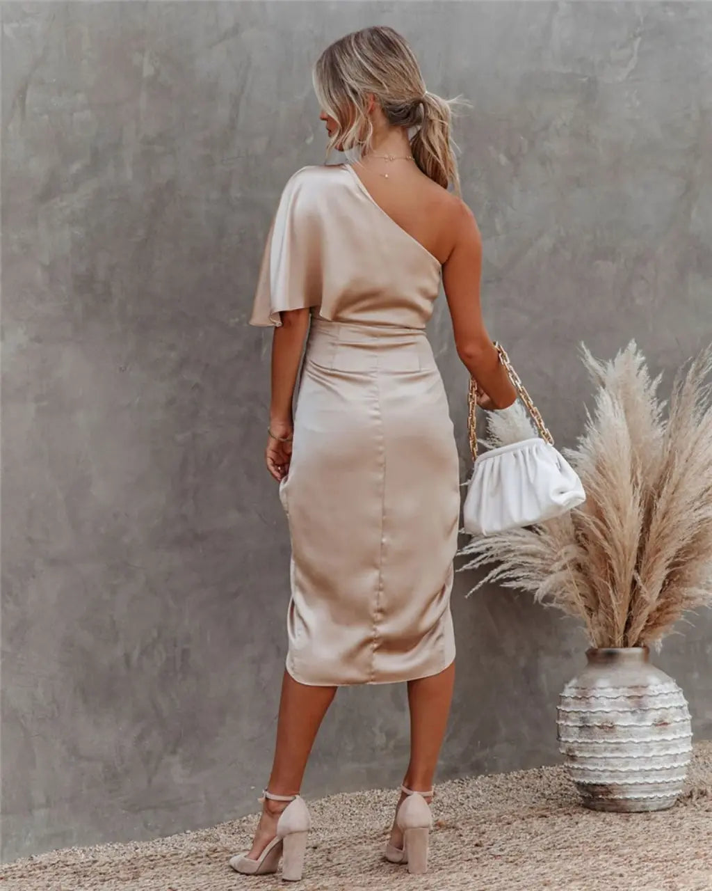 Aisha - Glamouroso Abito Midi Drapé per Donne