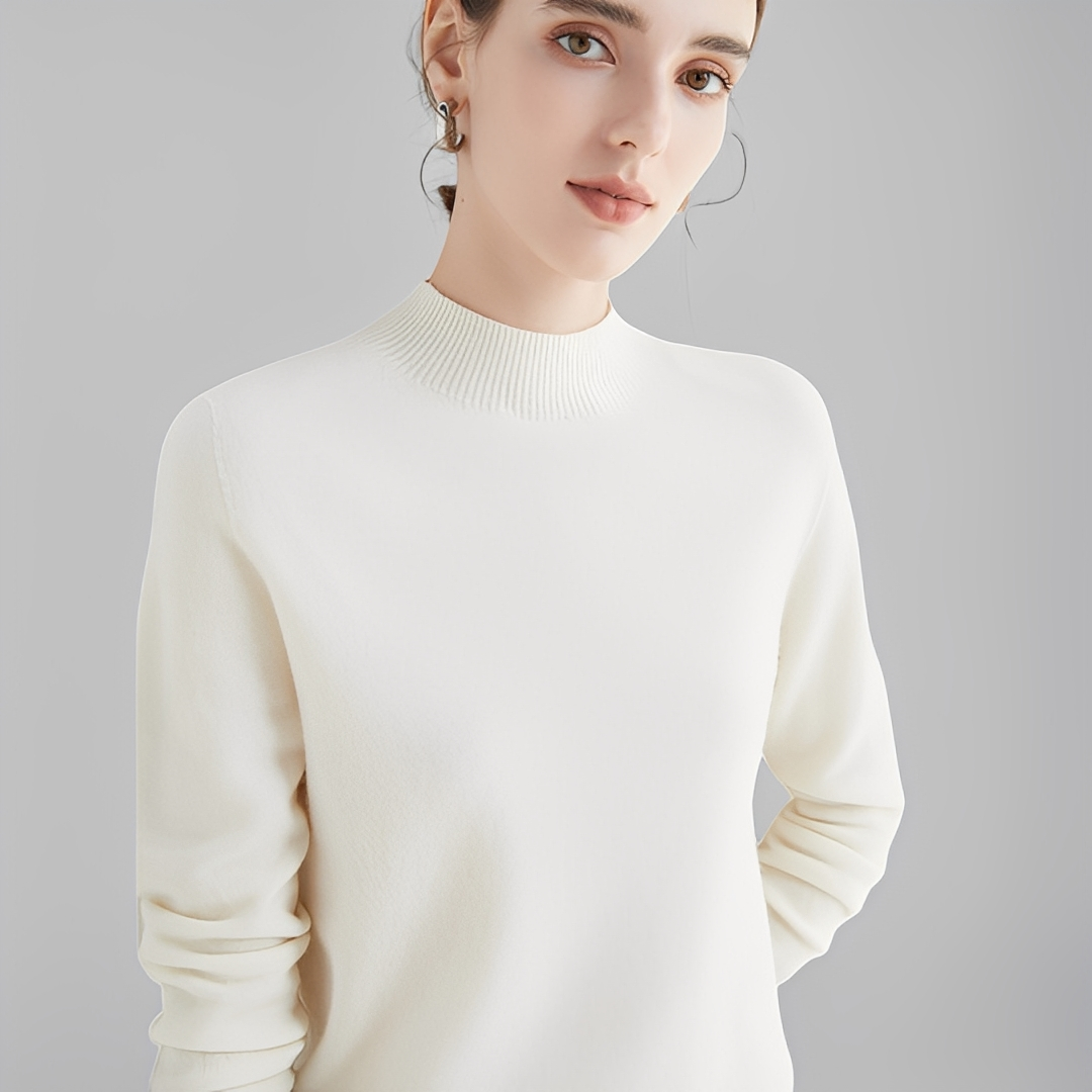 Chrystellene - Maglione a collo alto in cashmere confortevole per donne