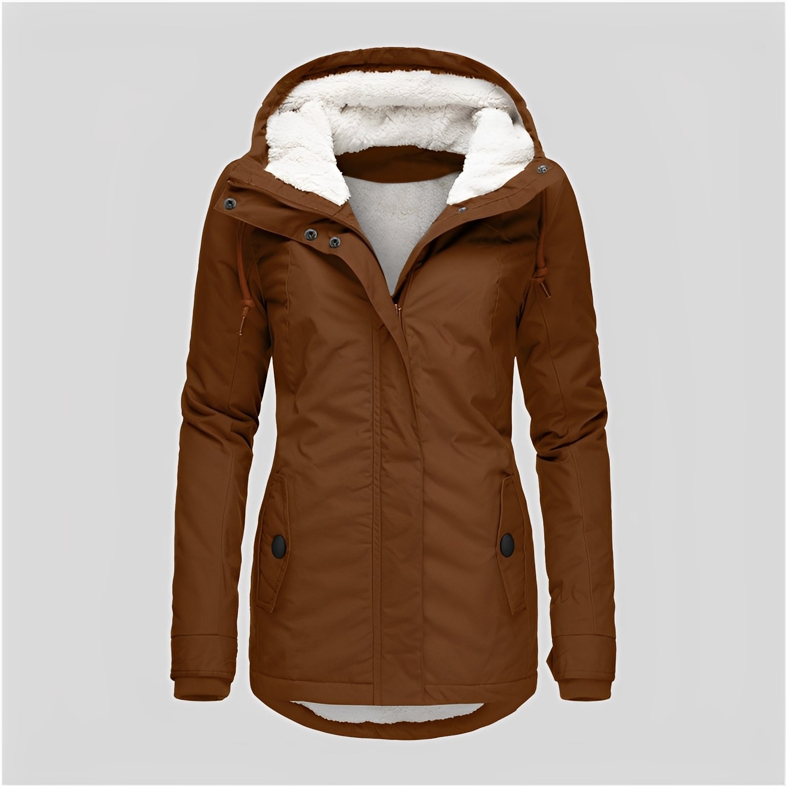 Angelica - Cappotto plissé caldo con cappuccio per donne