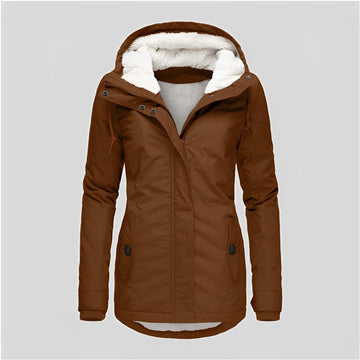 Angelica - Cappotto plissé caldo con cappuccio per donne