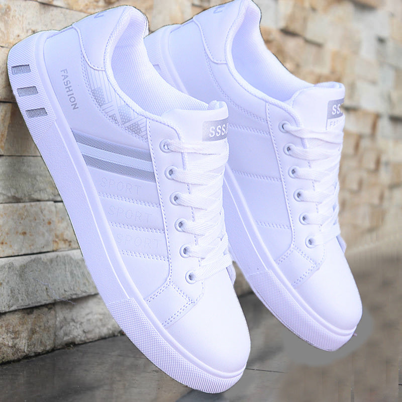 Noah - Bianche Scarpe da Uomo Casual con Strisce
