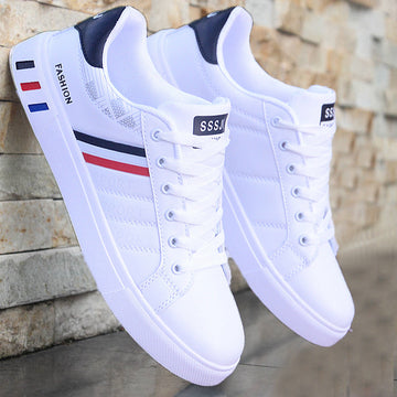 Noah - Bianche Scarpe da Uomo Casual con Strisce