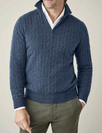 Zephyr - Maglione a trecce con zip