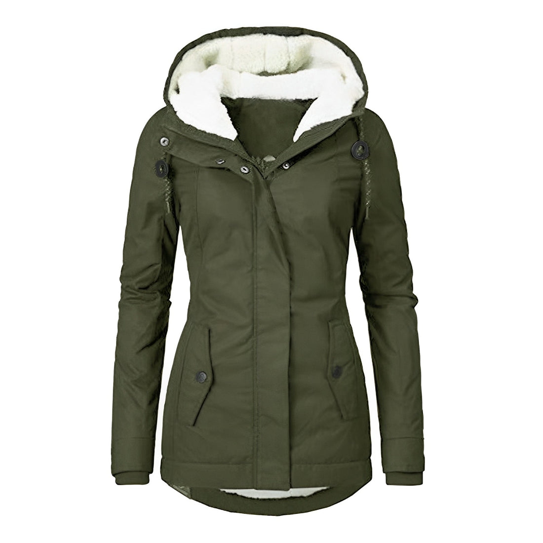 Angelica - Cappotto plissé caldo con cappuccio per donne