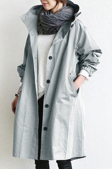 Rowana - Impermeabile Trench Cappuccio Donna