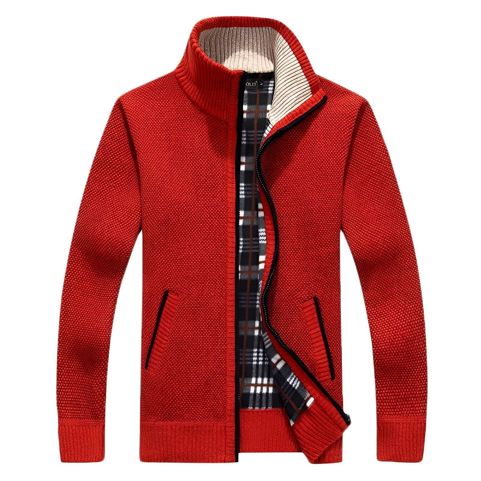 Malinda - Cardigan elegante con morbida fodera in pile per uomo
