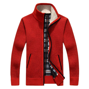 Malinda - Cardigan elegante con morbida fodera in pile per uomo