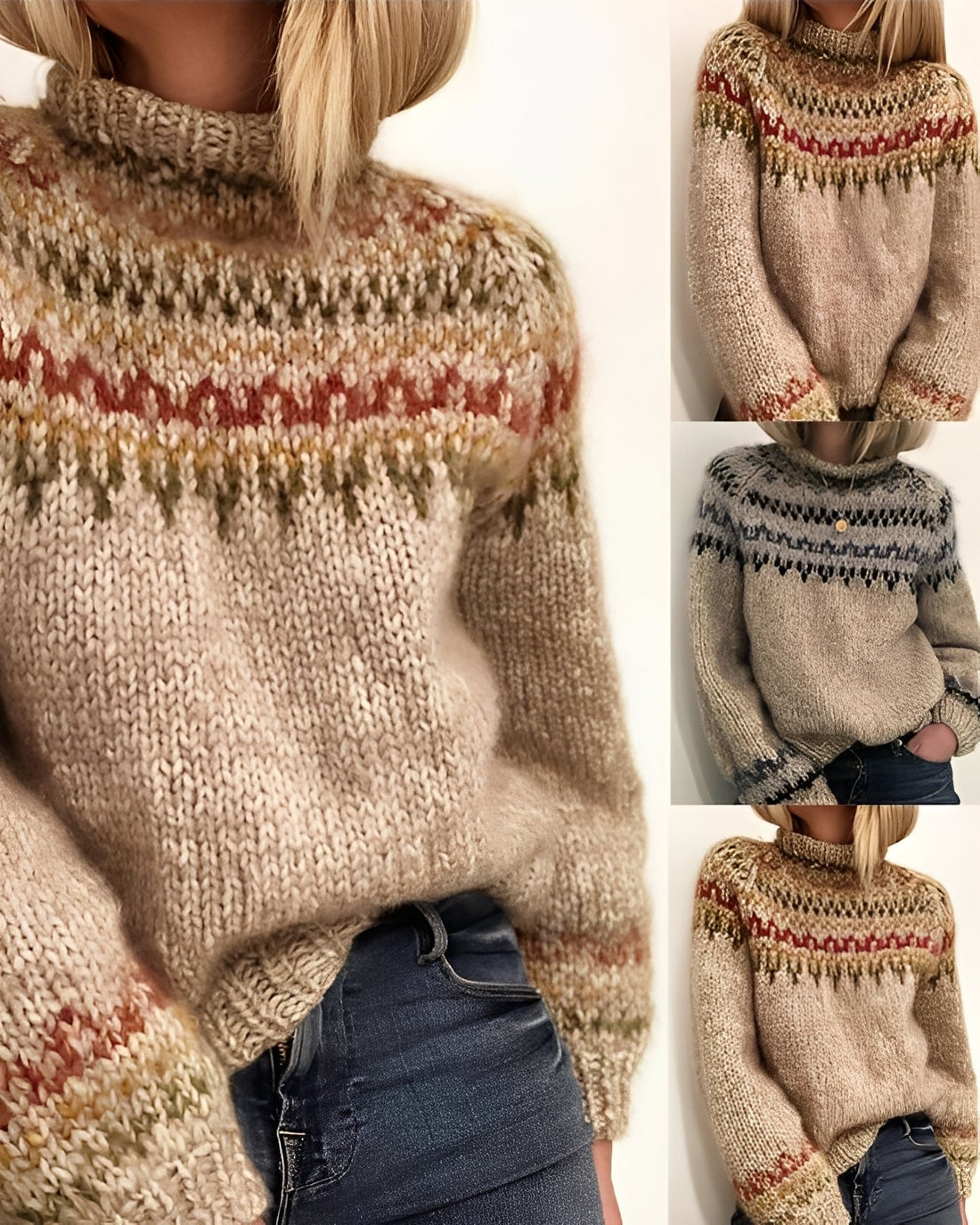 Gemma - Maglione elegante con collo alto per donne