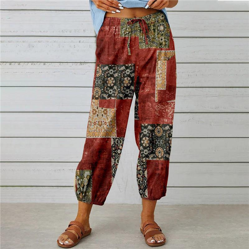 Marina - Pantaloni moderni stampati per donne