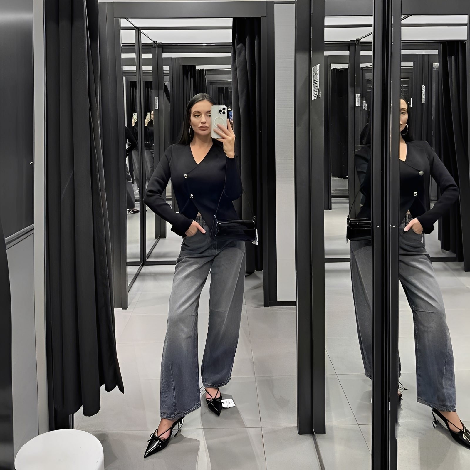 Sherry - Semplice, cardigan aderente a maglia per donne