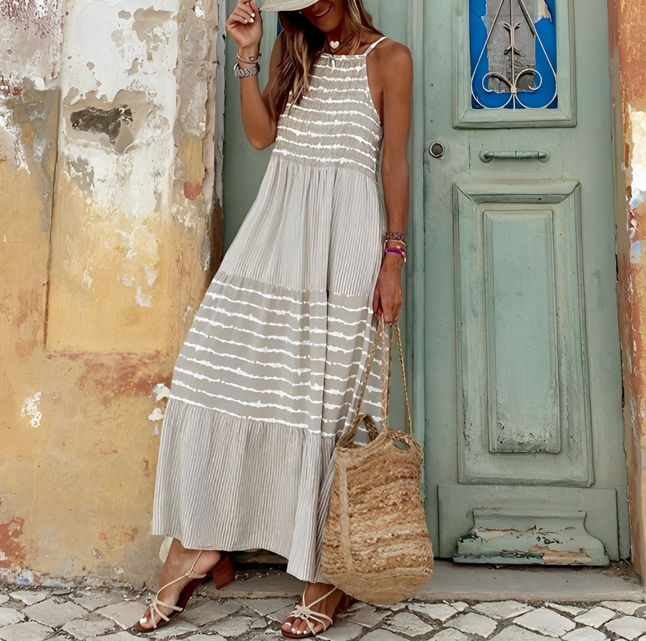 Yasmine - Abito casual a righe per donne