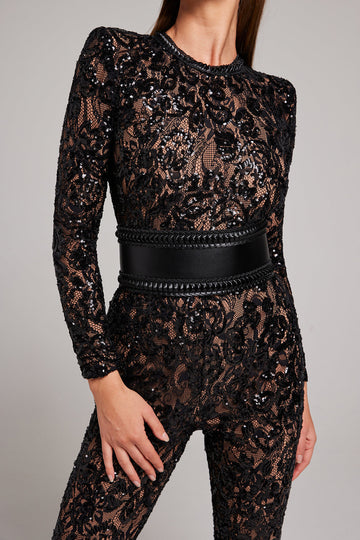 Sofia – Tuta in Pizzo Paillettes