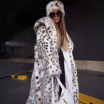 Josceline - Cappotto di neve vellutato con stampa per donne