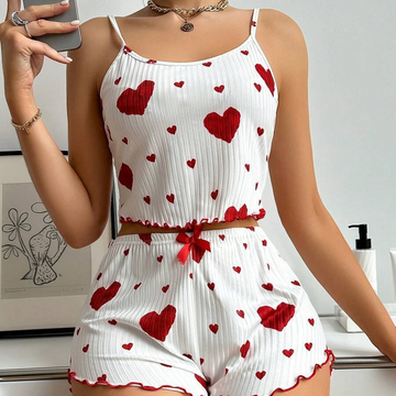 Colene - Set casual con motivo a cuore per donne
