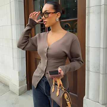 Deziree - Cardigan-cappotto elegante e stretto per donne