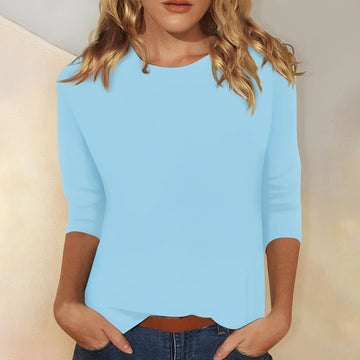 Katherina - Maglietta casual a maniche lunghe con scollo rotondo per donne