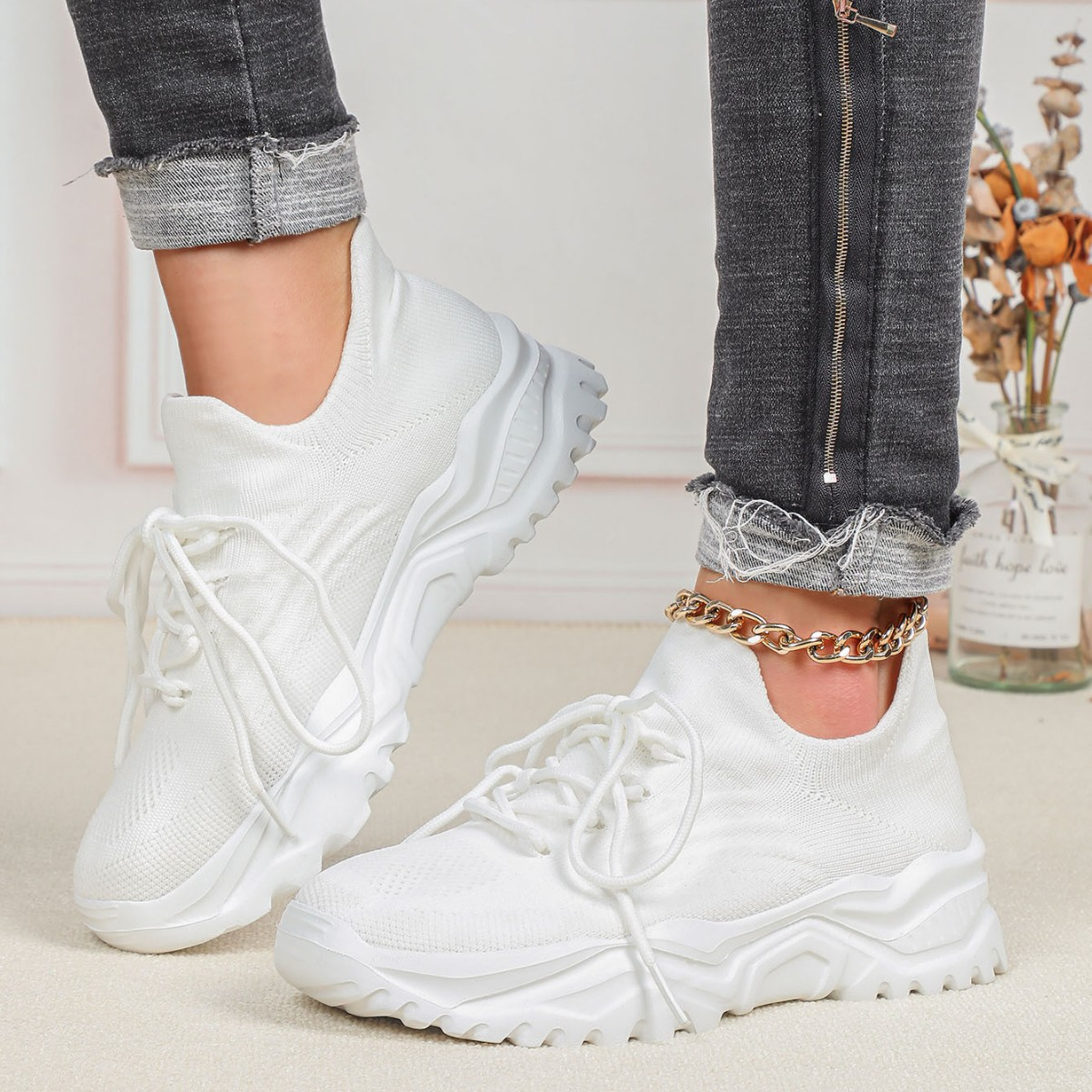 Nikole - Scarpe da sport ortopediche con lacci per donne