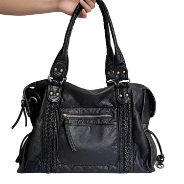 Hollie - Borsa in pelle elegante con zip per donne