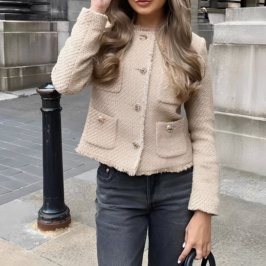 Samantha - Giacca in Tweed di Lana Elegante per Donne