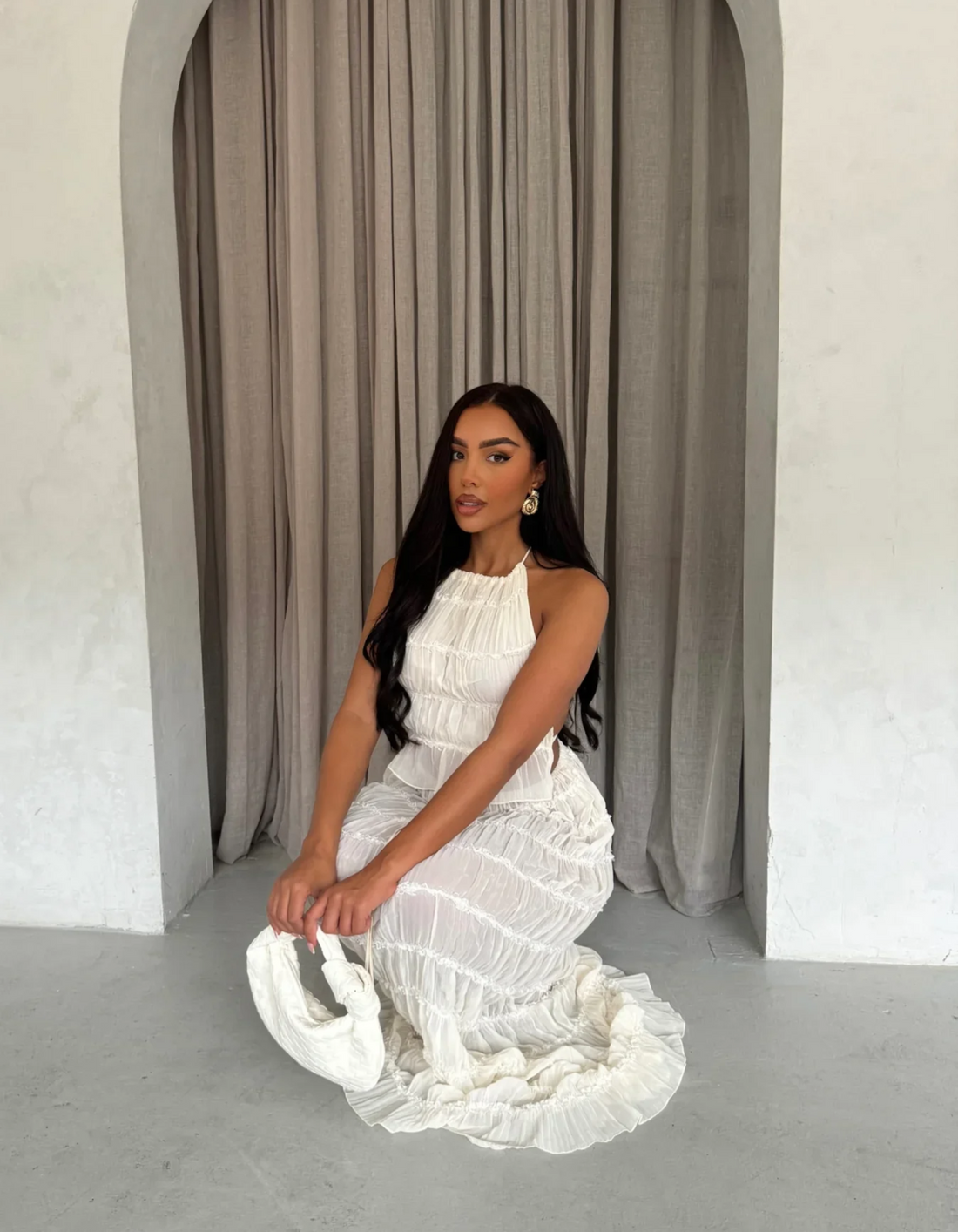 Siria – Completo Due Pezzi con Top Halter e Gonna Maxi