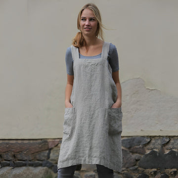 Mozelle - Abito grembiule casual con tasche per donne