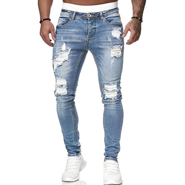 Claud - Jeans slim fit con strappi per uomo