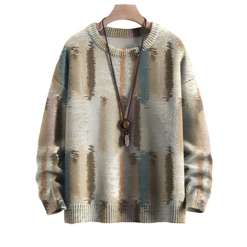 Eugene - Elegante maglione a righe di lana per uomo