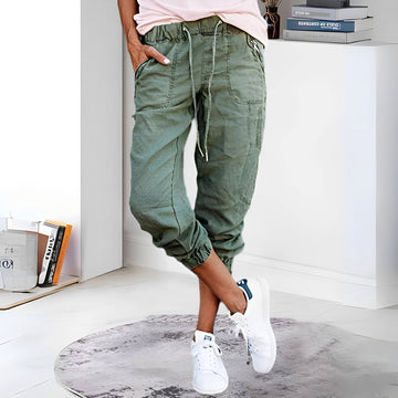 Evalyn - Elegante pantaloni cargo elastici per donne