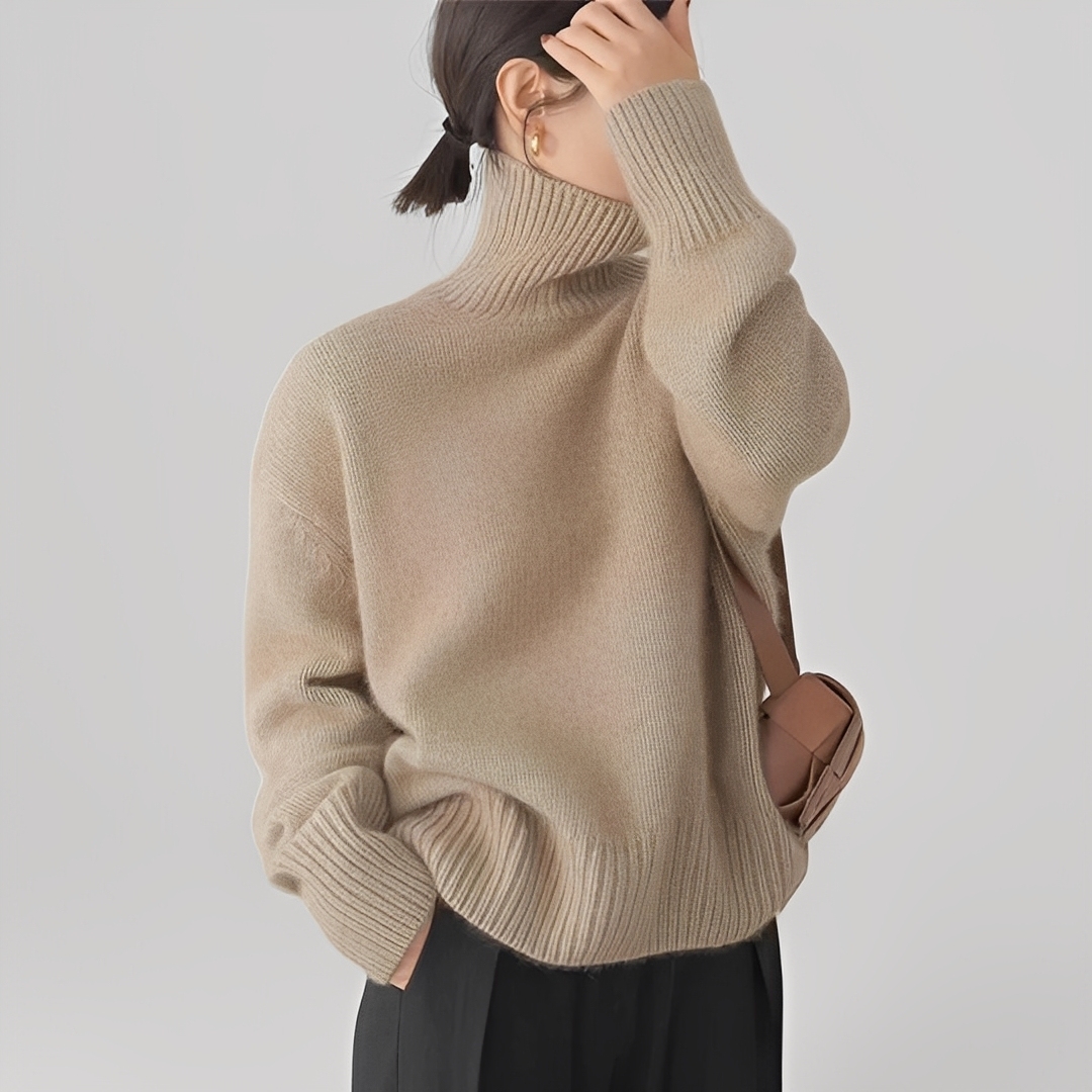 Anaïse - Maglione a collo alto in cashmere per donna