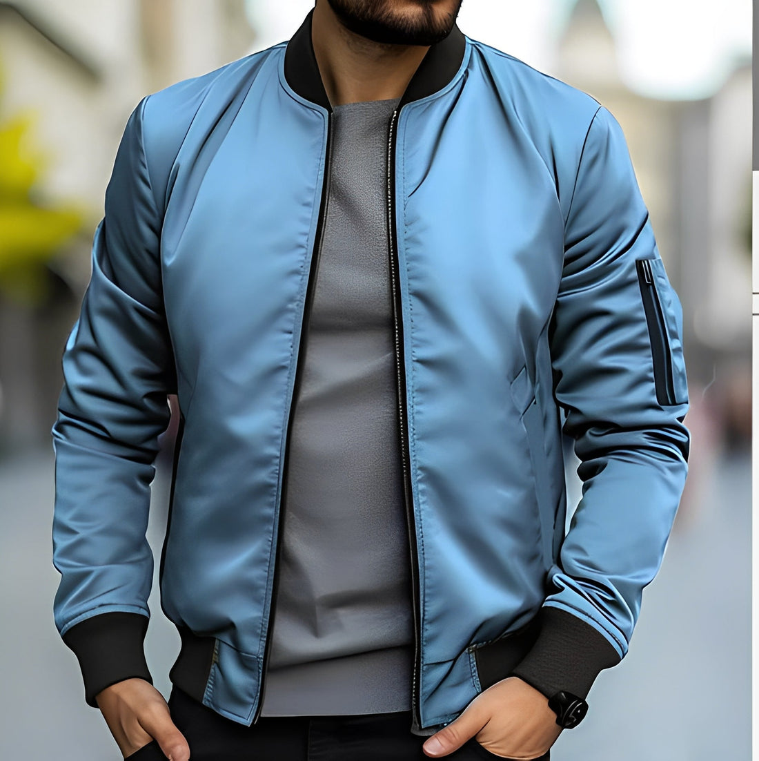 Garret - Elegante bomber aderente per uomo