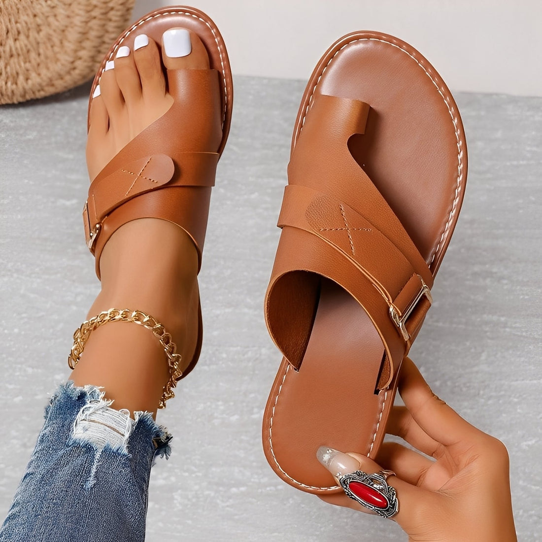 Renita - Casual, leggere sandali piatte per donne