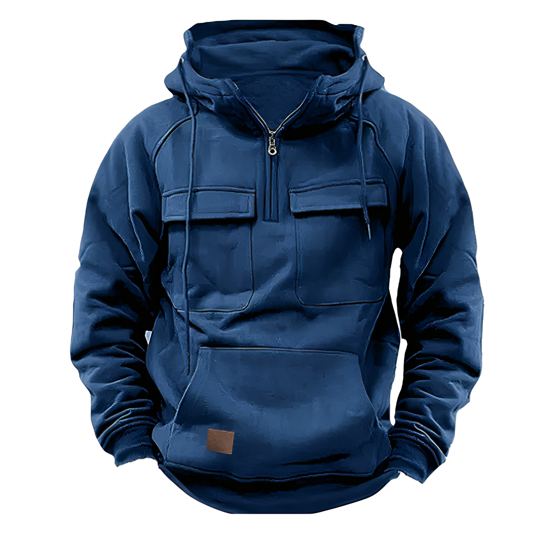Malcom - Classico Hoodie con molte tasche per uomini