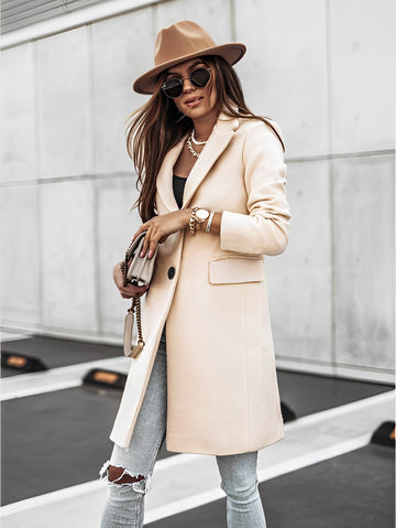Joselyn - Classico lungo cappotto con bottoni per donne