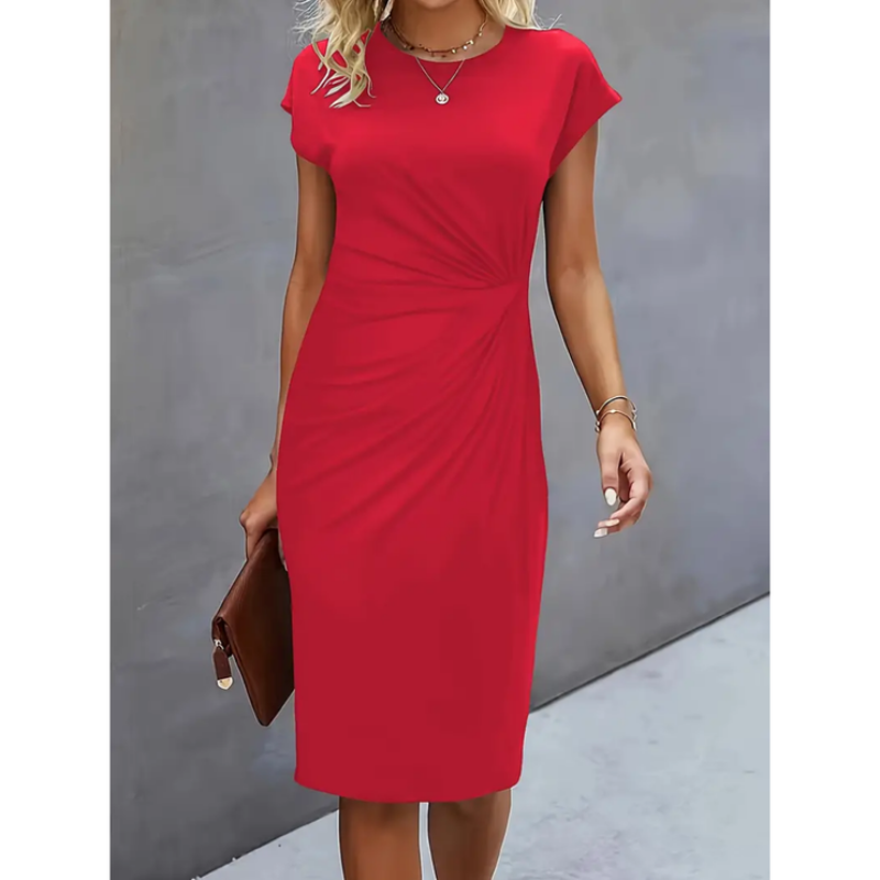 Miranda - Elegante Abito Midi Donna Manica Corta