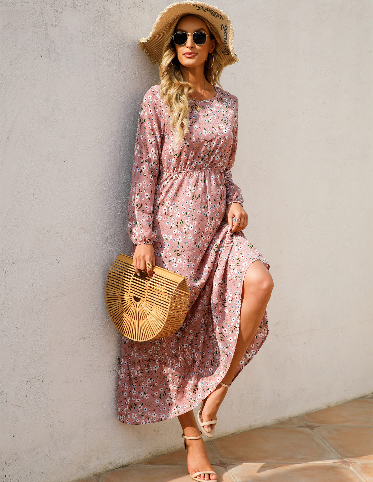 Caroline - Elegante, floreale Boho-maxiabito per donne