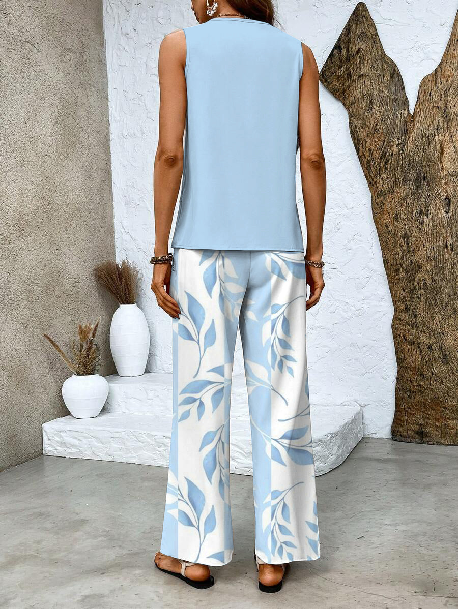 Cyrilla - Set casual dritto e ampio a due pezzi per donne