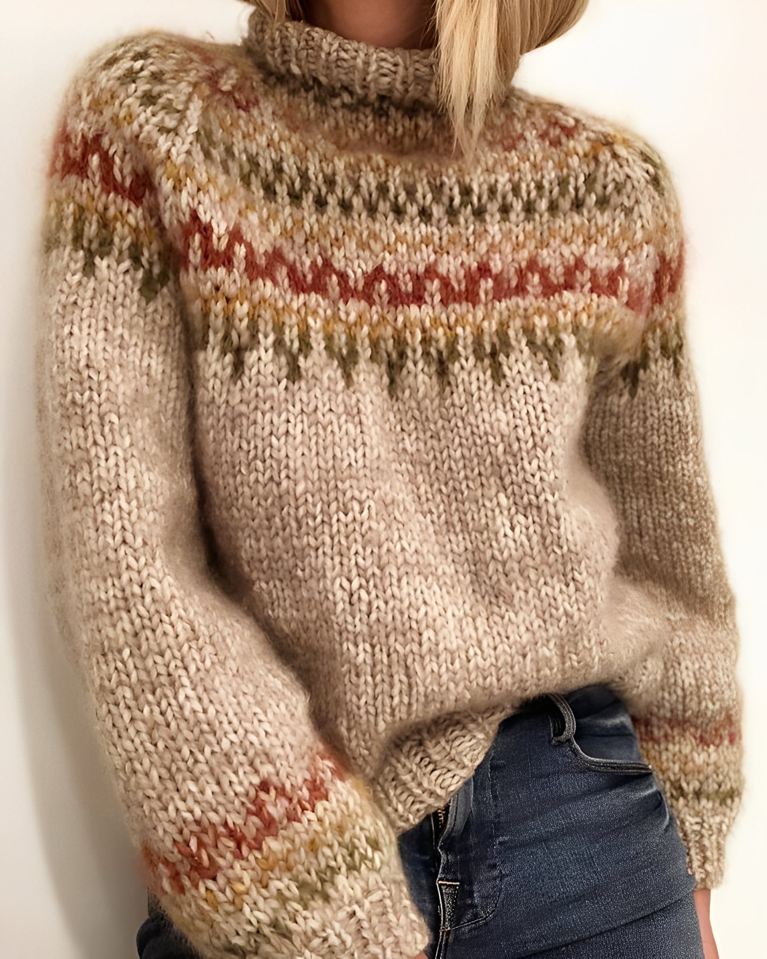 Gemma - Maglione elegante con collo alto per donne