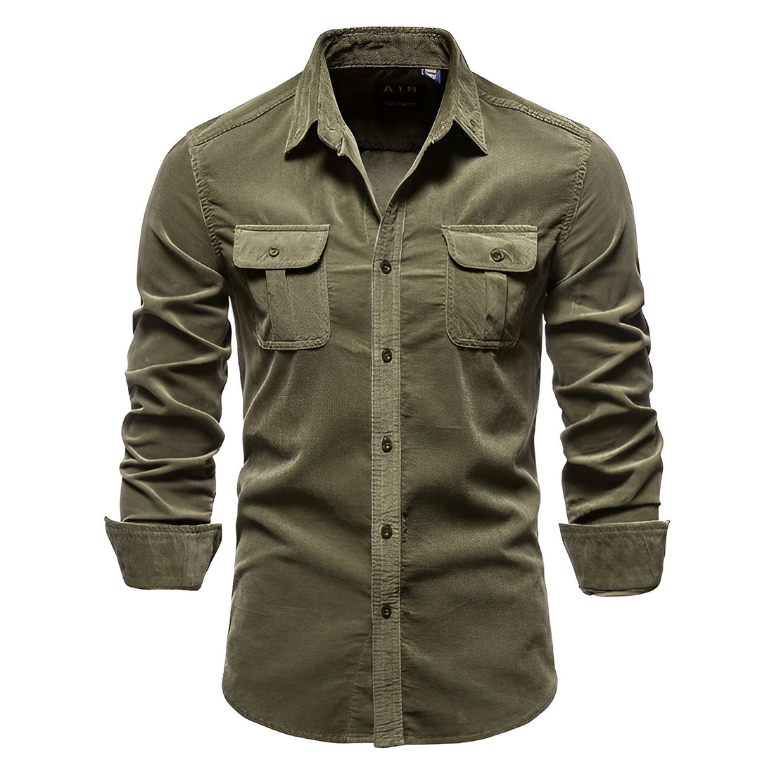 Reginald - Camicia casual a maniche lunghe in velluto a coste per uomo