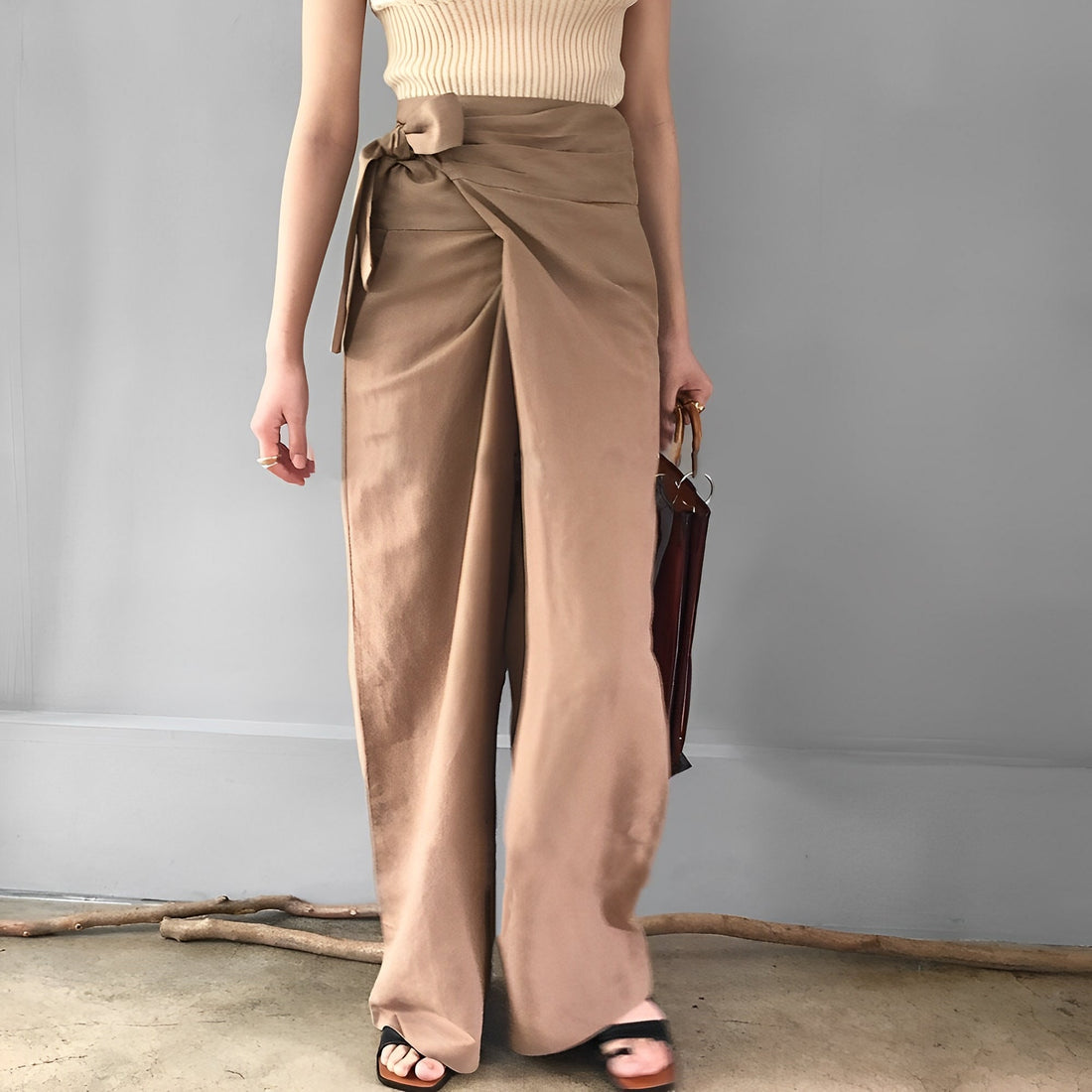 Hailie - Eleganti pantaloni a portafoglio a vita alta